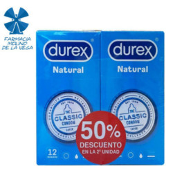 Preservativos Durex Duplo Natural Plus 2X12 Uds.